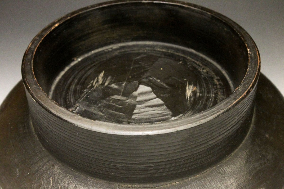 【余韻】 根来塗 朱塗 高台皿(5客)★江戸期 骨董品<同梱可>_画像9