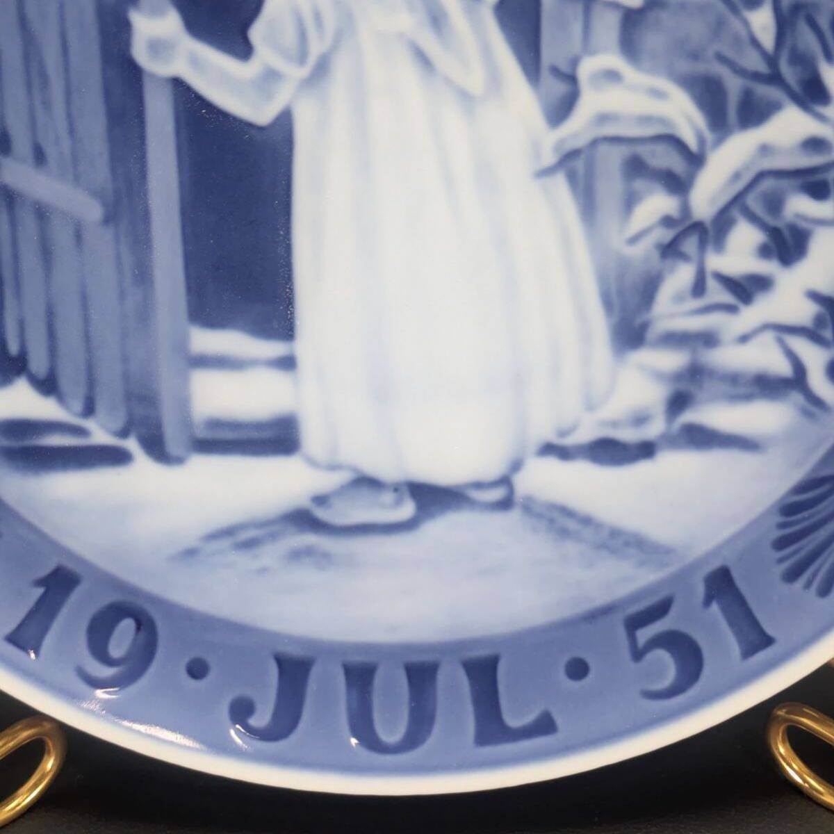  Royal Copenhagen year plate 1951 год Рождество. ангел 1 класса товар прекрасный товар ROYAL COPENHAGEN Дания античный коллекция 