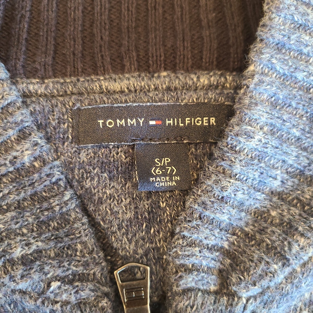 Tommy ジップアップ ニット　キッズ用（6-7）_画像2
