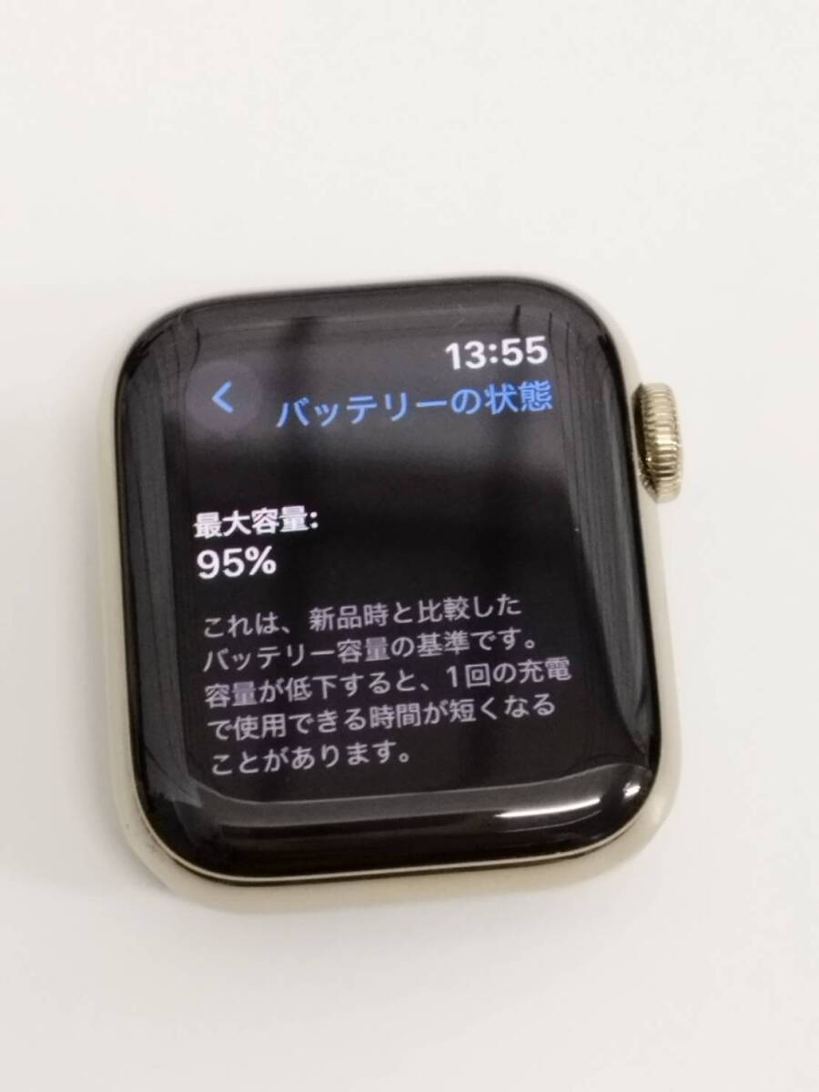 【良品】Apple Watch Series 6/GPS+セルラー/40mm/A2375/ゴールドステンレス〈N06V3ZP/A〉_画像8