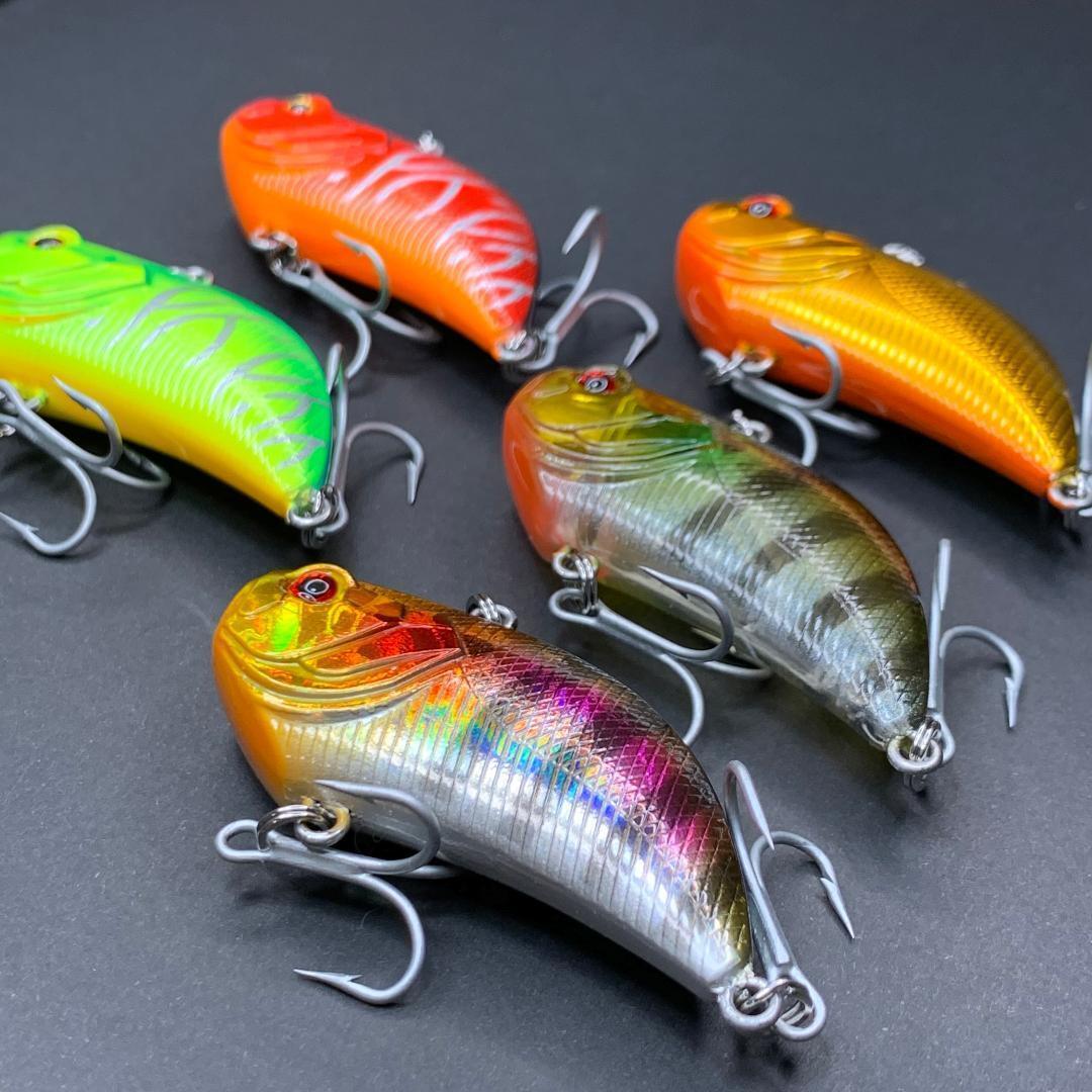 即日発送 送料込み ５色セット バイブレーション バスルアー、川バス、ソルトルアー レベルバイブ風_画像3