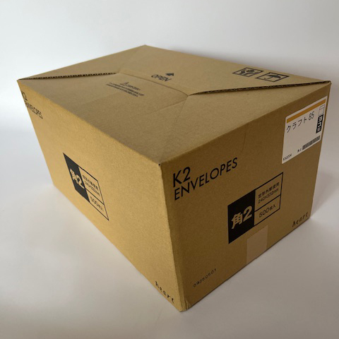 送料無料 角2封筒(240×332mm＋フタ) 500枚 【紙厚85g/㎡ クラフト色 茶封筒無地袋】_画像4