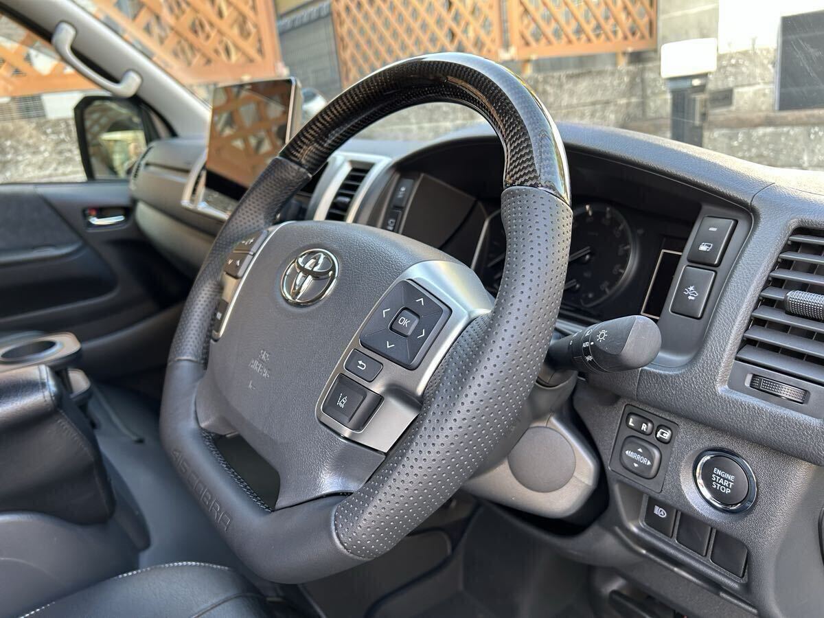 美品で希少アイテム！ 415COBRA ハイエース用ステアリングとシフトノブのセット_画像5