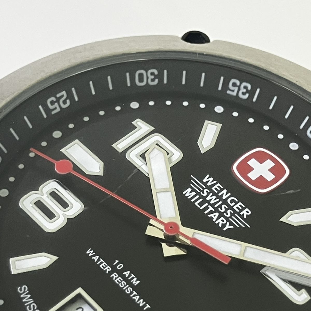 Z027-HR2-315 ◎ WENGER ウェンガー 79375 MILITARY デイト メンズ 3針 腕時計 HA_画像3