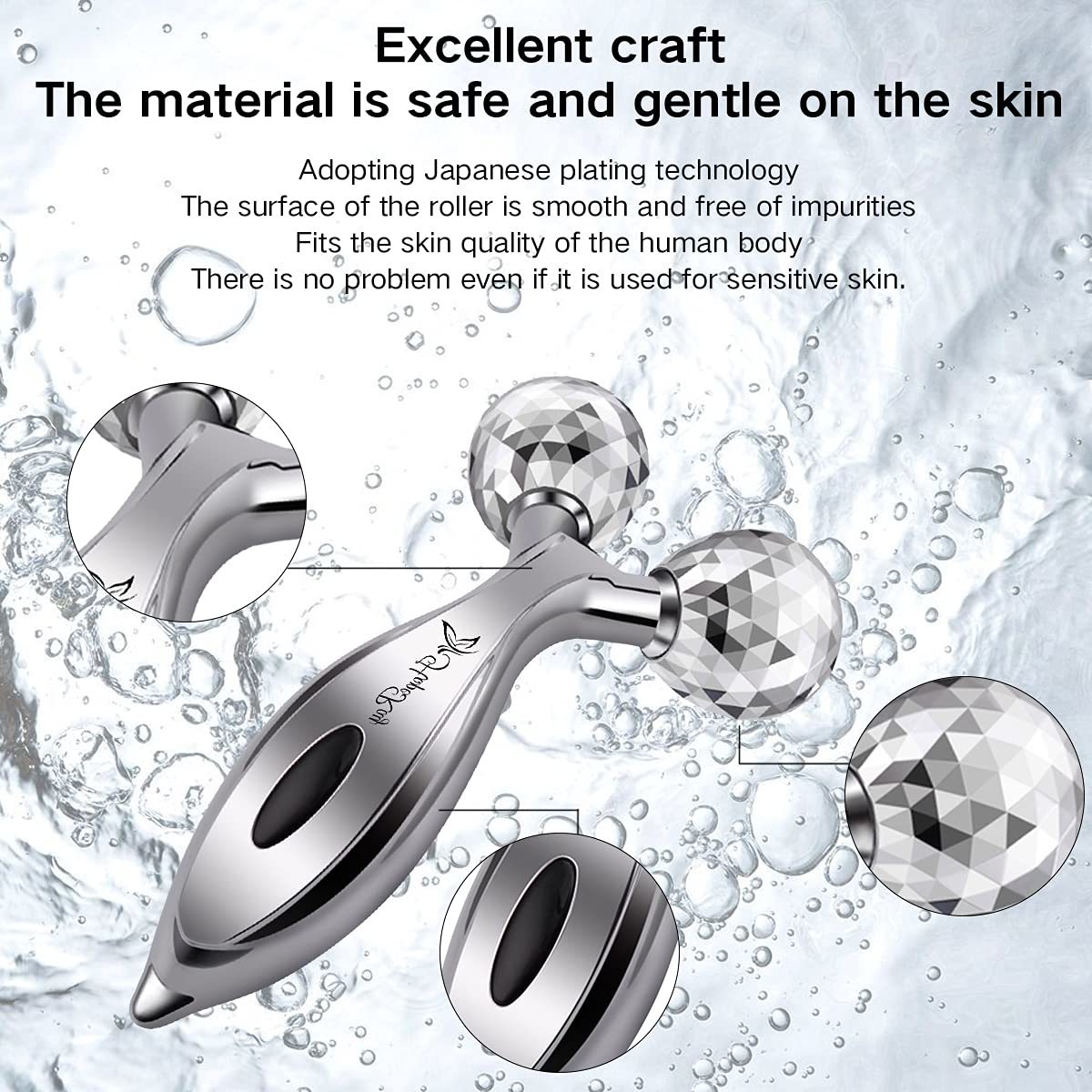 美顔ローラー マッサージ 美顔器 Ｙ字型 小顔ローラー 美肌美容 痩せる 美肌3D美容器 美顔 ローラー 防水_画像3