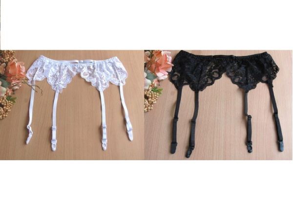 * новый товар * пояс с подвязками свободный (M~L) белый / чёрный 2 листов Set* бесплатная доставка 