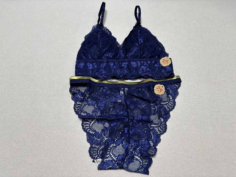  non тросик общий кружевной бюстгальтер * шорты комплект свободный темно-синий! бесплатная доставка отметка ..