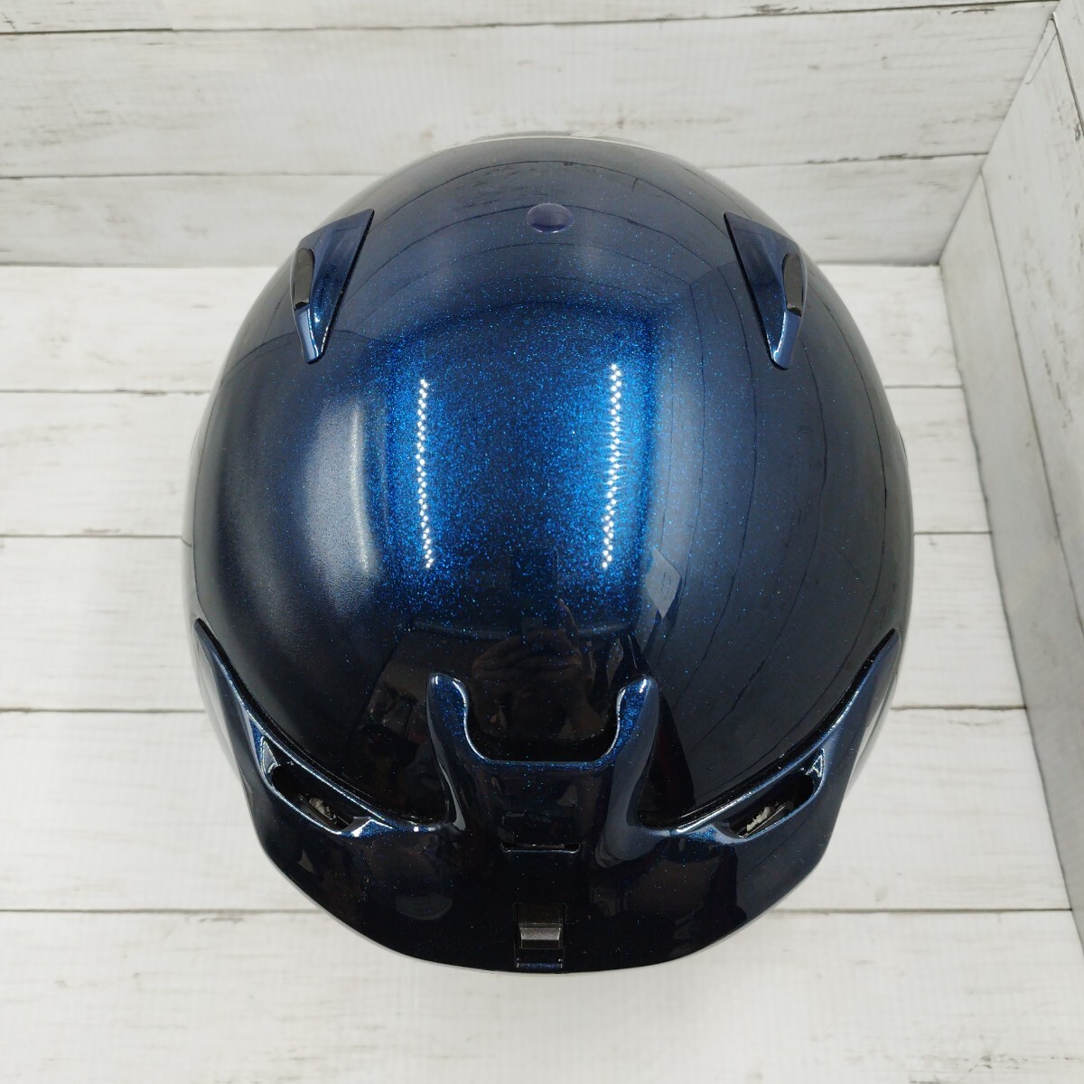 【美品】ARAI アライ QUANTUM-J クアンタム-J GlassBlue グラスブルー サイズ59-60cm未満フルフェイス 東単 保管袋・箱あり_画像5