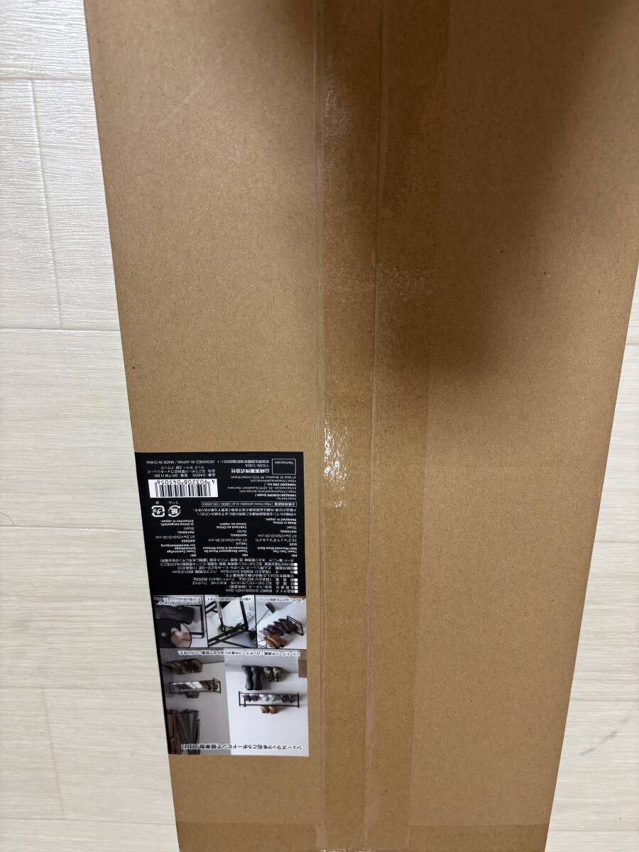 石こうボード 壁対応ウォールシューズラック タワー 2段 ブラック 山崎実業 黒 シンプル おしゃれ 便利 新品 送料無料 4505_画像10