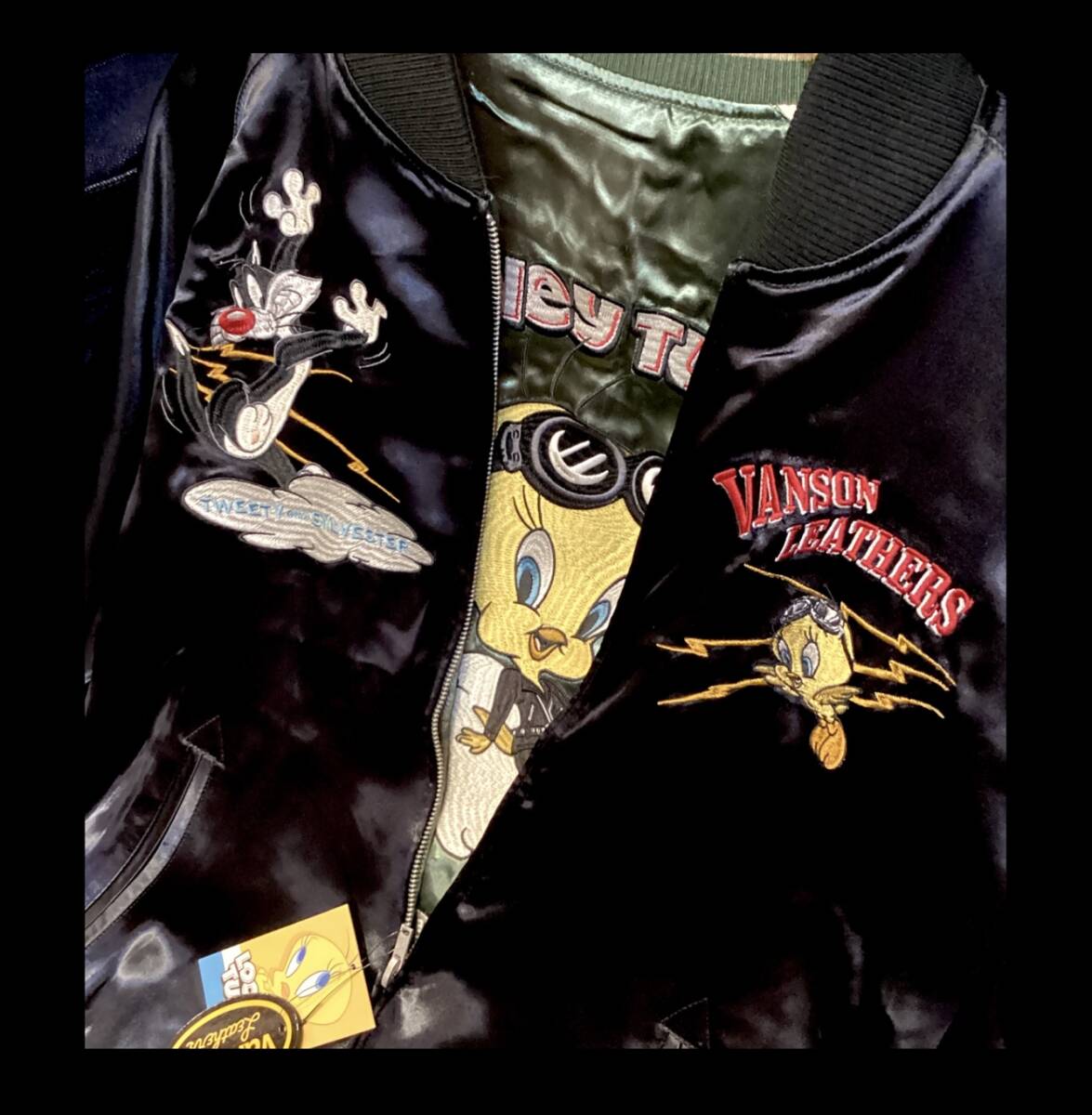 ルーニー★新品★スカジャン★2511【S】LTV-2511★LOONEYTUNES★アメリカンロングリバー55★アメリカ村★リバーシブル★モーターサイクル_画像8