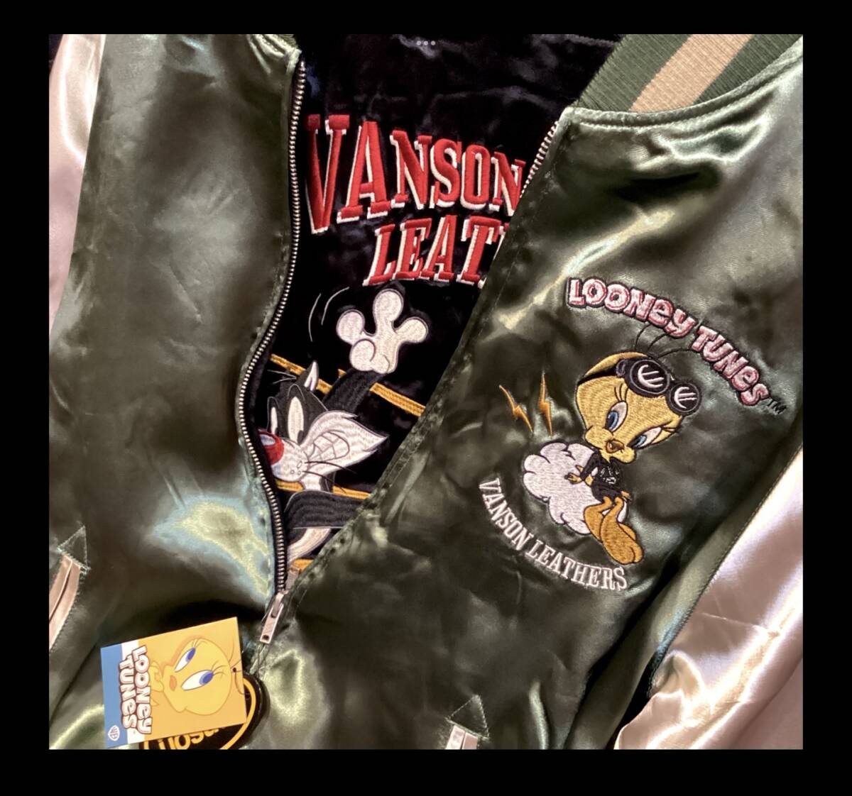 ルーニー★新品★スカジャン★2511【XL】LTV-2511★LOONEYTUNES★アメリカンロングリバー55★アメリカ村★リバーシブル★モーターサイクル_画像4