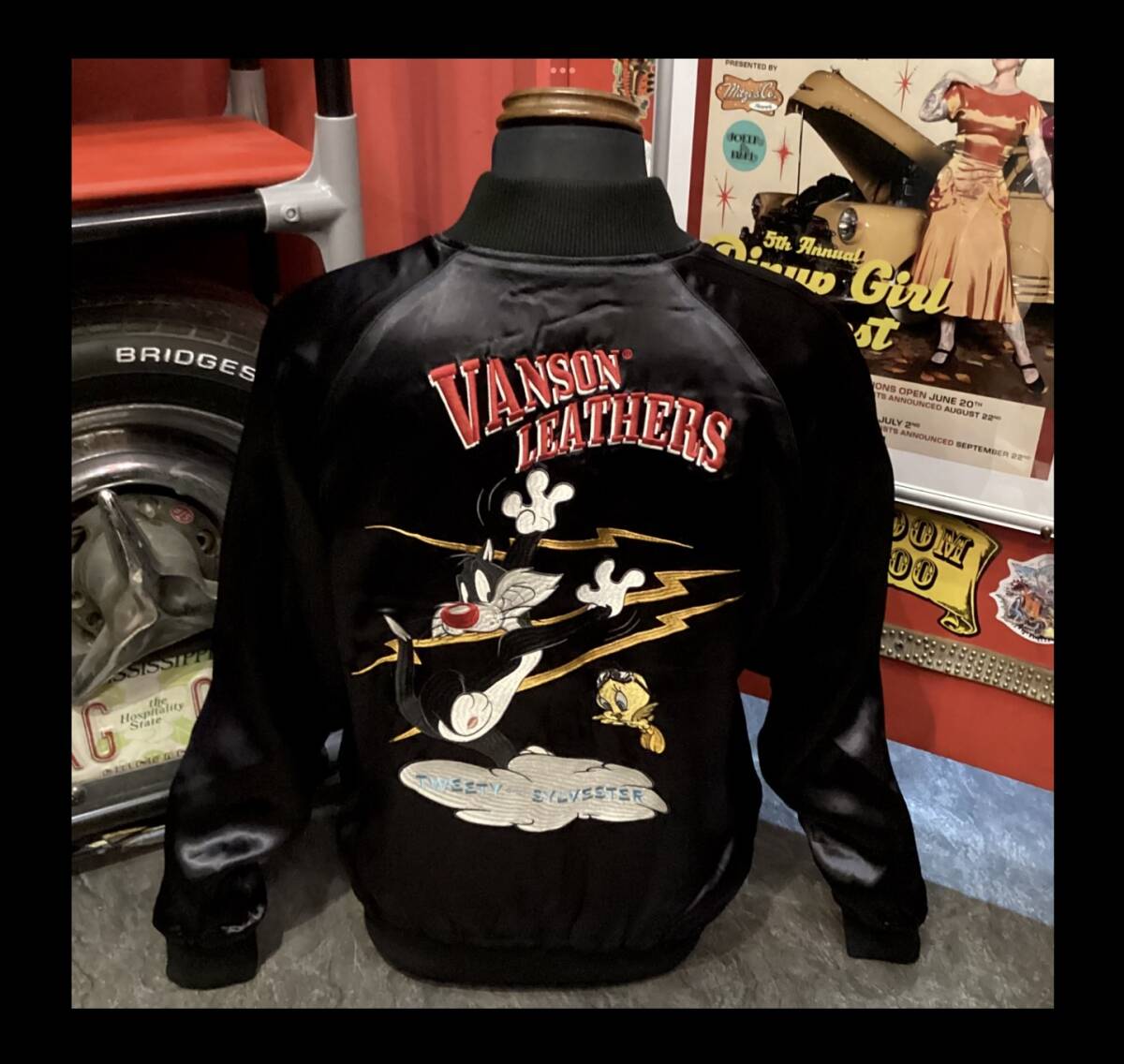 ルーニー★新品★スカジャン★2511【S】LTV-2511★LOONEYTUNES★アメリカンロングリバー55★アメリカ村★リバーシブル★モーターサイクル_画像5