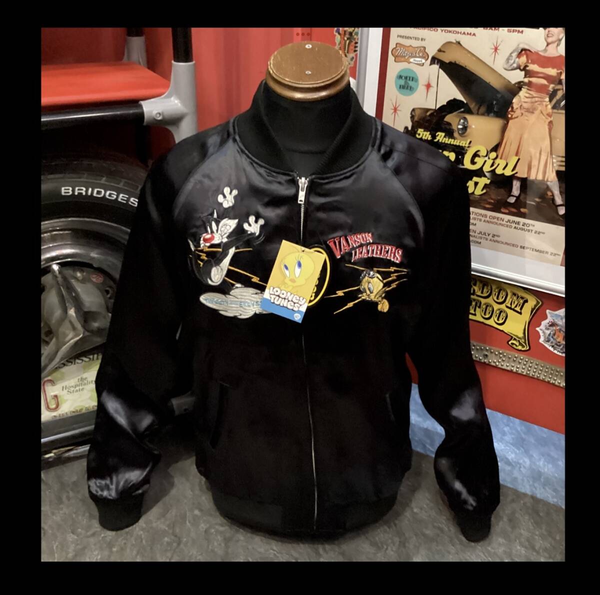 ルーニー★新品★スカジャン★2511【S】LTV-2511★LOONEYTUNES★アメリカンロングリバー55★アメリカ村★リバーシブル★モーターサイクル_画像6