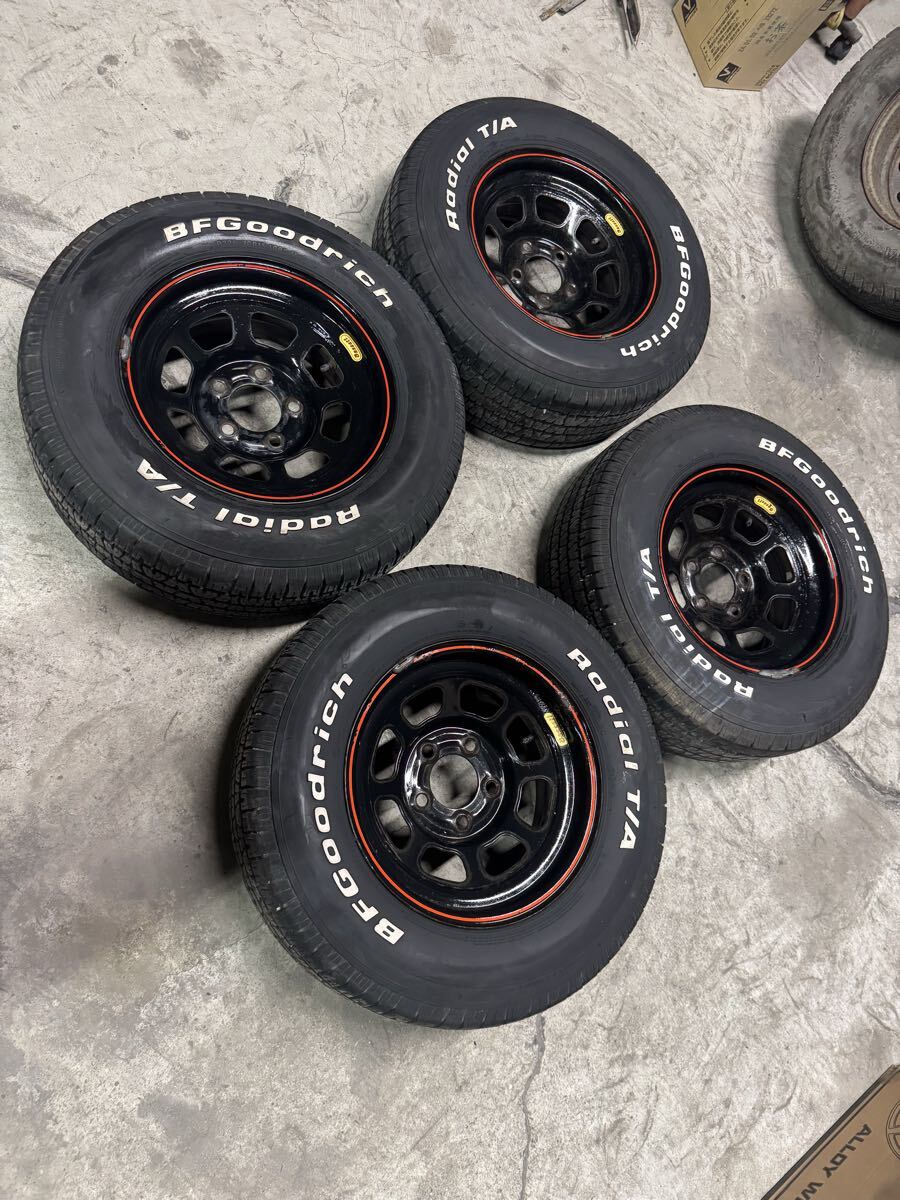 シボレー 車検用 スタッドレス用 スチールホイールとタイヤ 検索 愛知 デイトナ 127 5穴 サバーバン タホ アストロ C1500 純正 5h バセット_画像1