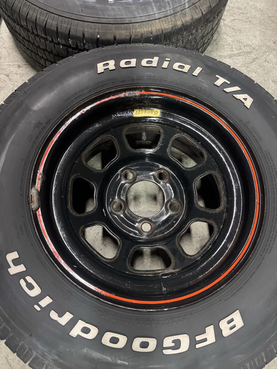 シボレー 車検用 スタッドレス用 スチールホイールとタイヤ 検索 愛知 デイトナ 127 5穴 サバーバン タホ アストロ C1500 純正 5h バセット_画像2