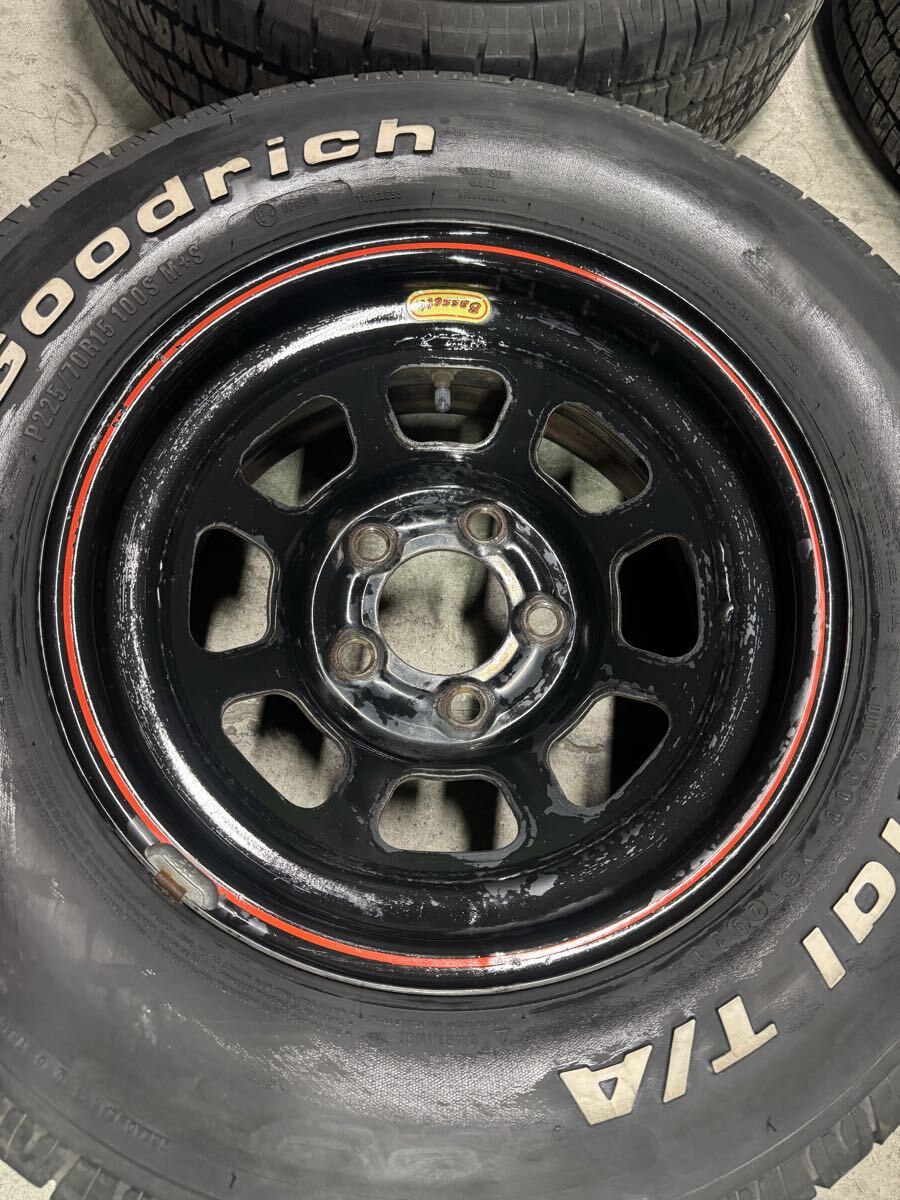 シボレー 車検用 スタッドレス用 スチールホイールとタイヤ 検索 愛知 デイトナ 127 5穴 サバーバン タホ アストロ C1500 純正 5h バセット_画像3