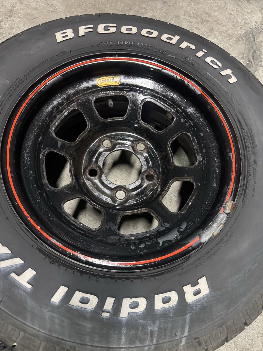 シボレー 車検用 スタッドレス用 スチールホイールとタイヤ 検索 愛知 デイトナ 127 5穴 サバーバン タホ アストロ C1500 純正 5h バセット_画像5