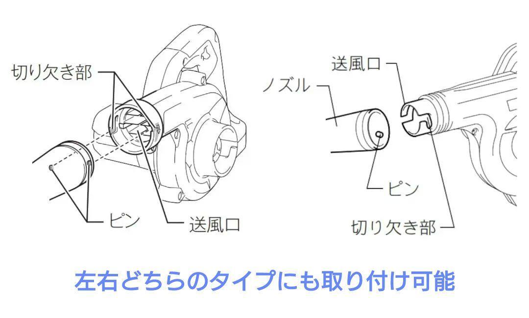 ブロワ用ノズル：2個セット（空気入れ、洗車用）※マキタ、ハイコーキ(N5)_画像10