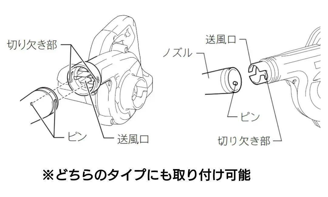 ブロワ用ノズル：2個セット（空気入れ、ショート）※マキタ、ハイコーキ(N4)　_画像10