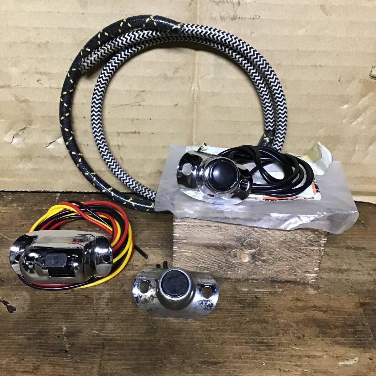 ハーレー ハンドルスイッチ セット ビンテージ パン ナックル サイドバルブ ショベル アイアン チョッパー ボバー_画像2