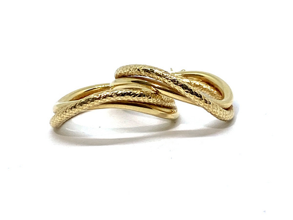 【即決】 K14 585 フープ ピアス イタリーピアス ゴールド 14金 フープピアス ジュエリー イタリー製 1.7g _画像5