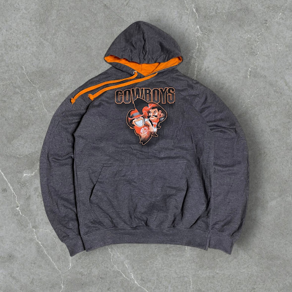 ★オクラホマ州立大学 カレッジ プルオーバーパーカー Sサイズ相当 エスキモージョーズ&ピストルピート OSU_画像1