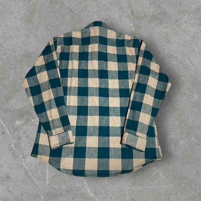 ★90's ST JOHN'S BAY ネルシャツ Lサイズ ブロックチェック USA製_画像4