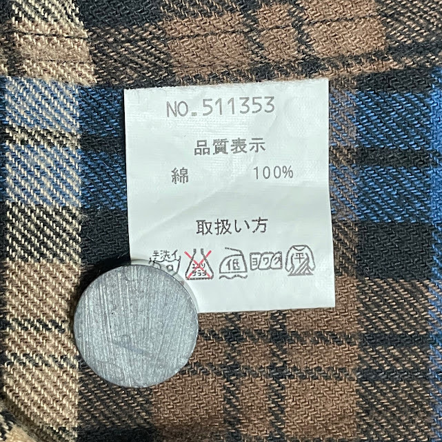 ★EGO TRIPPING BRANCH ネルシャツ Mサイズ ブロックチェック_画像6