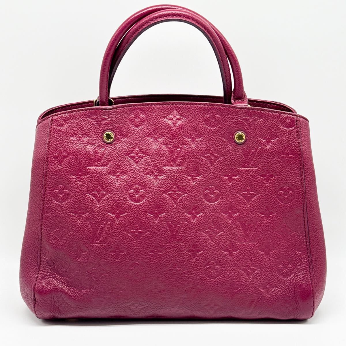 ルイヴィトン モノグラム アンプラント モンテーニュMM ハンドバッグ 赤 2way ショルダーバッグ_画像2