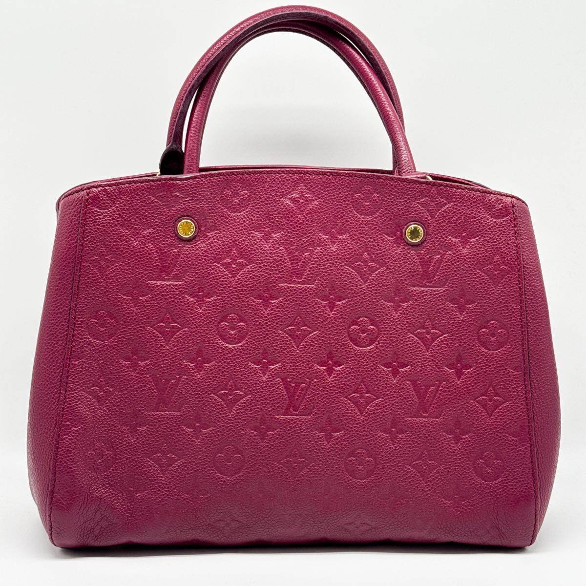 ルイヴィトン モノグラム アンプラント モンテーニュMM ハンドバッグ 赤 2way ショルダーバッグ_画像3