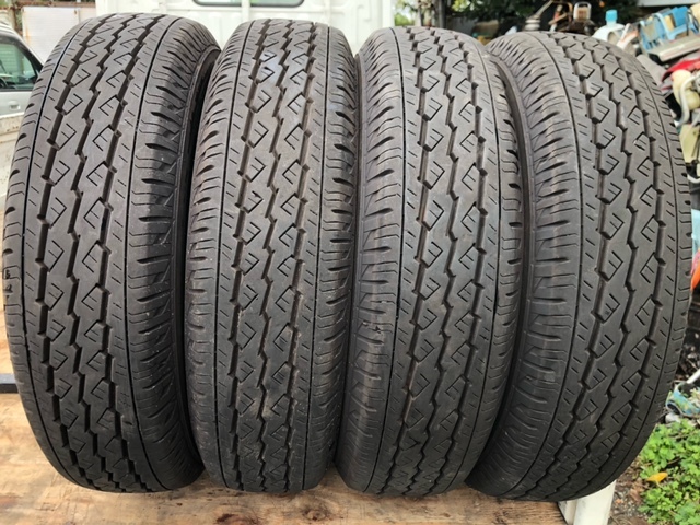 165R13　LT　6PR　ブリヂストン V600　バリ山　4本セット 2023年_画像1