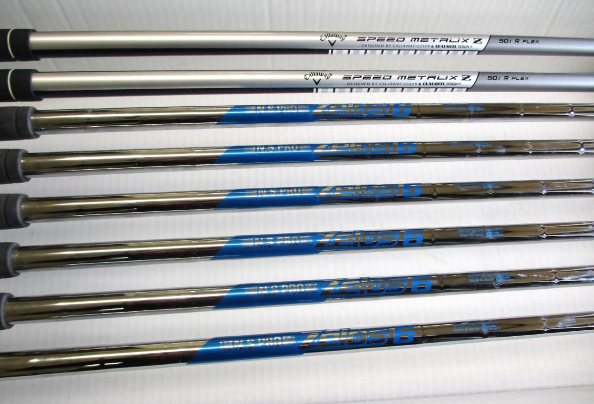 ★キャロウェイ　ＬＥＧＡＣＹｖ　訳あり8本組　７～ＳＷ　ＮSゼロス６ーＲオリジナルカーボン６本、中古_画像6