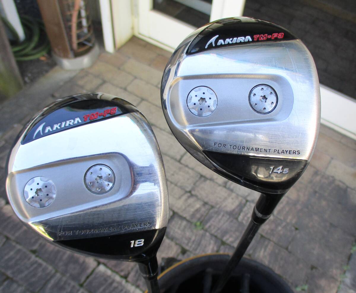 ★　ＡＫＩＲＡ　ＴＭ－－Ｆ３　ｆ５ フェアウェイウッド　２本ＡＴＴＡＳ　ＥＥ装着品　中古_画像1