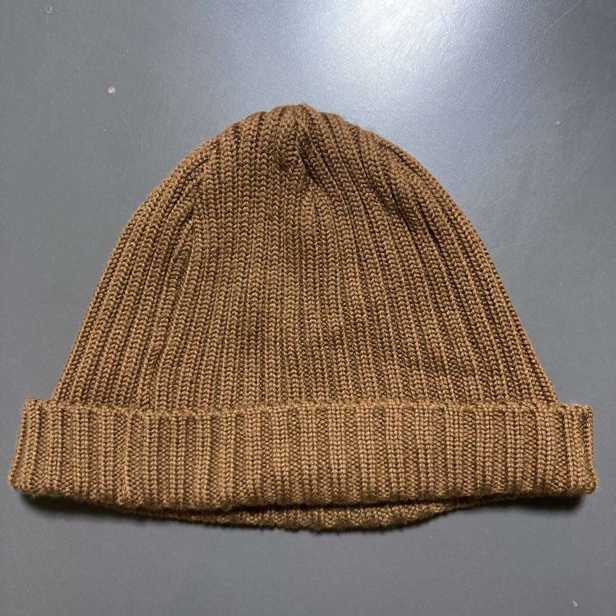 ★美品 日本製 KIJIMA TAKAYUKI/キジマタカユキ ニット帽 グレー/ウール100%/帽子_画像1