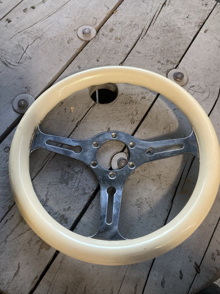 ステアリング ホワイト メーカー不明_画像1