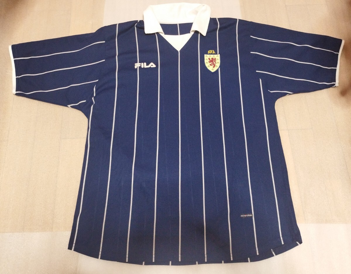 FILA フィラ 2002-2004 スコットランド代表 (H) ユニフォーム ゲームシャツ_画像2
