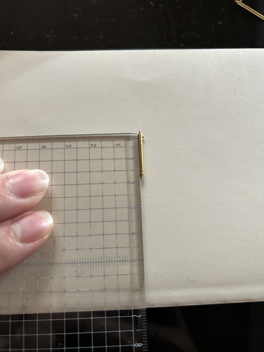 バネ棒 パテックフィリップ型(レバー付) 18mm 18金 (K18YG) ビンテージ セット_画像2