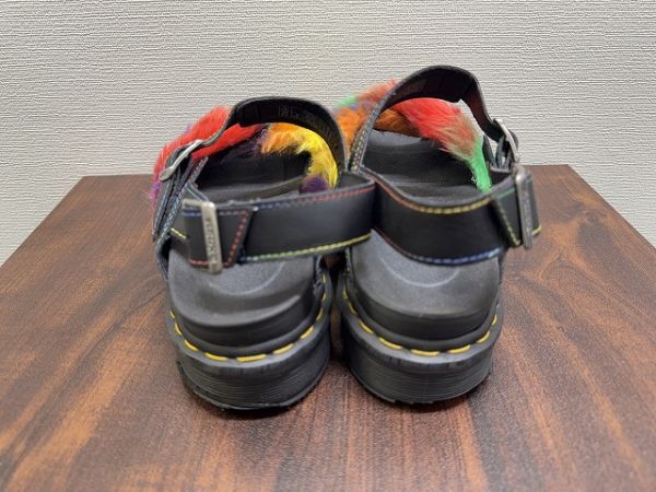 E055 Dr.Martens ドクターマーチン VOSS II FLUFFY マルチカラー サンダル UK6 現状品_画像6