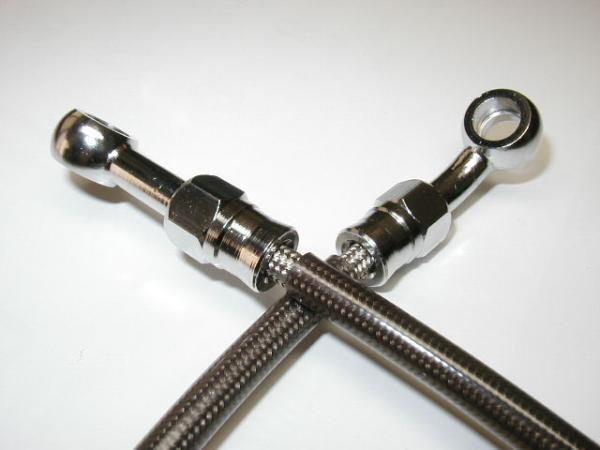 全品検査済 アドレスＶ１２５　ステンメッシュブレーキホース　スモーク　送料無料_画像2