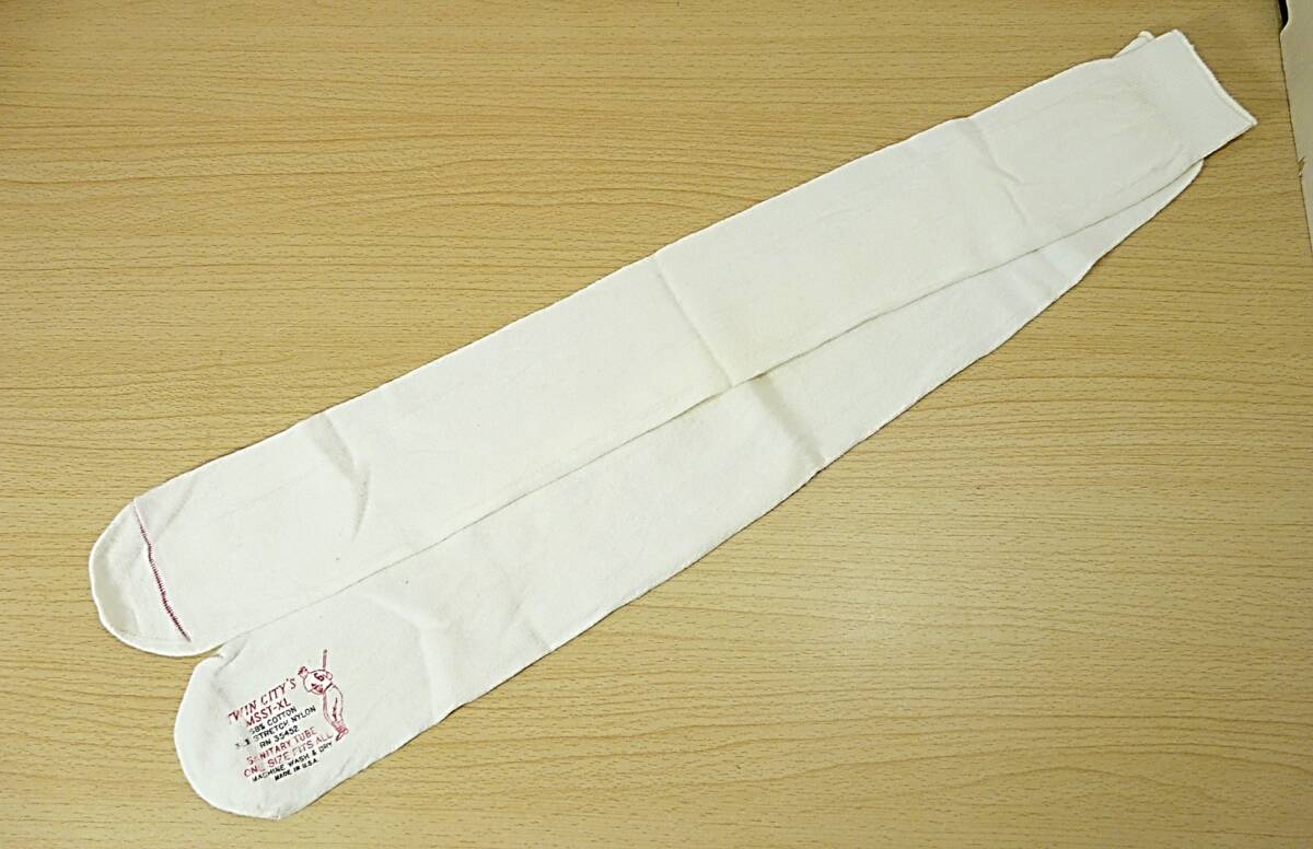 【未使用品★レッグウェア】TCK◆白 ハイソックス◆アンダーソックス◆サニタリーソックス◆US XL◆67cm丈◆MADE IN U.S.A.◆稀少◆_画像2