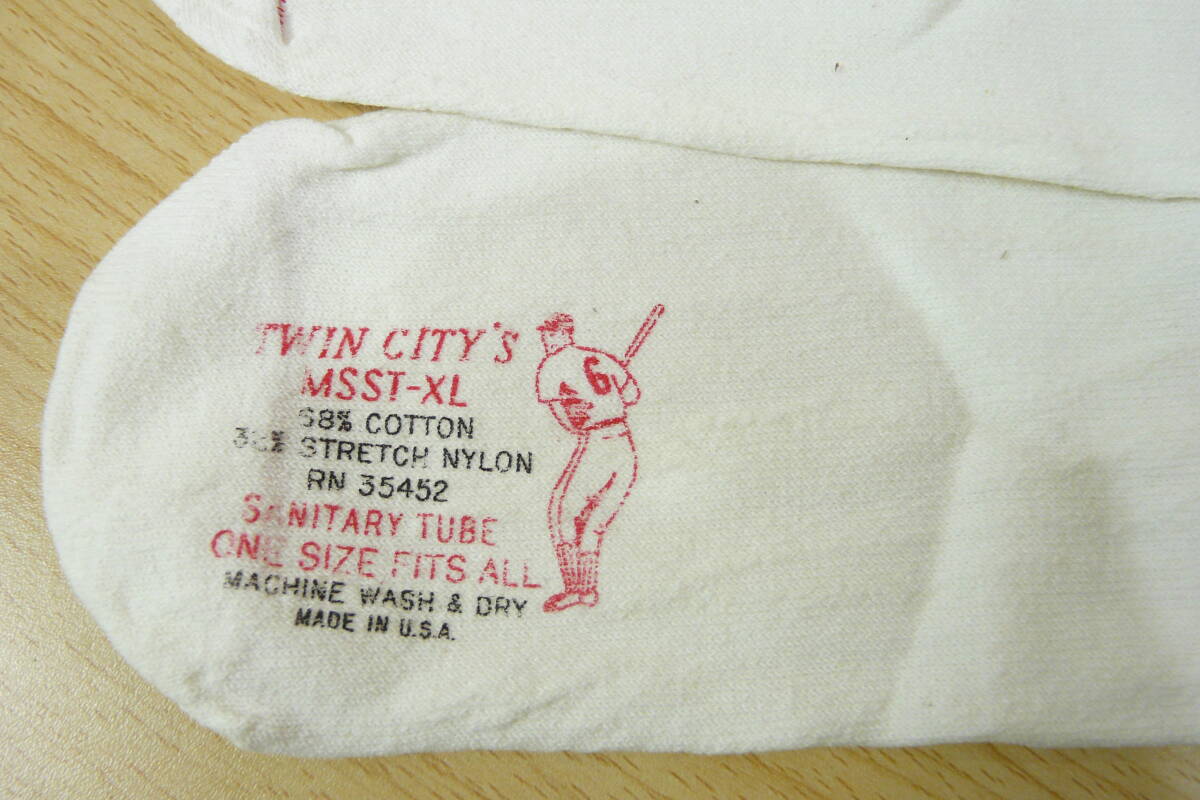 【未使用品★レッグウェア】TCK◆白 ハイソックス◆アンダーソックス◆サニタリーソックス◆US XL◆67cm丈◆MADE IN U.S.A.◆稀少◆_画像3