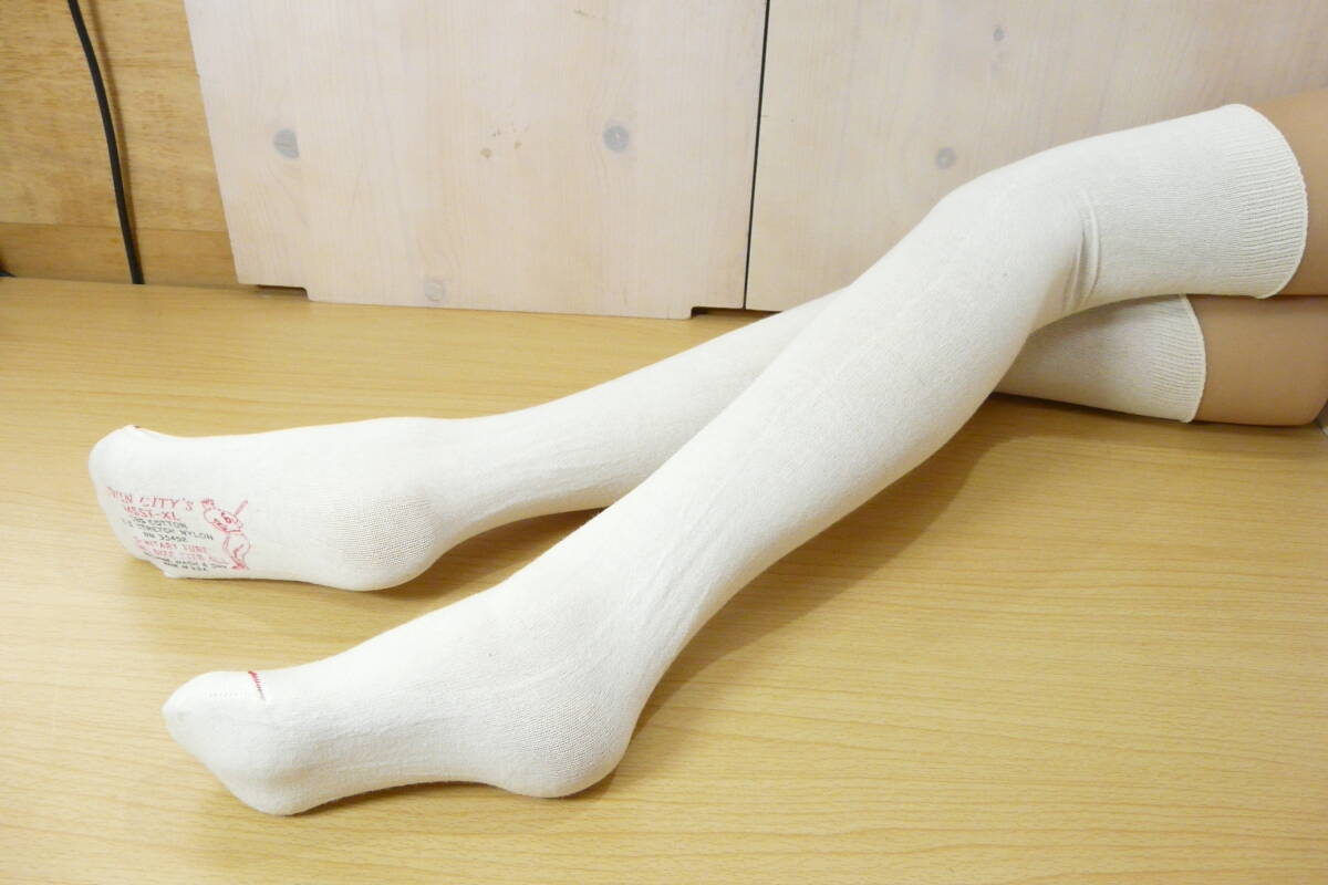 【未使用品★レッグウェア】TCK◆白 ハイソックス◆アンダーソックス◆サニタリーソックス◆US XL◆67cm丈◆MADE IN U.S.A.◆稀少◆_画像9