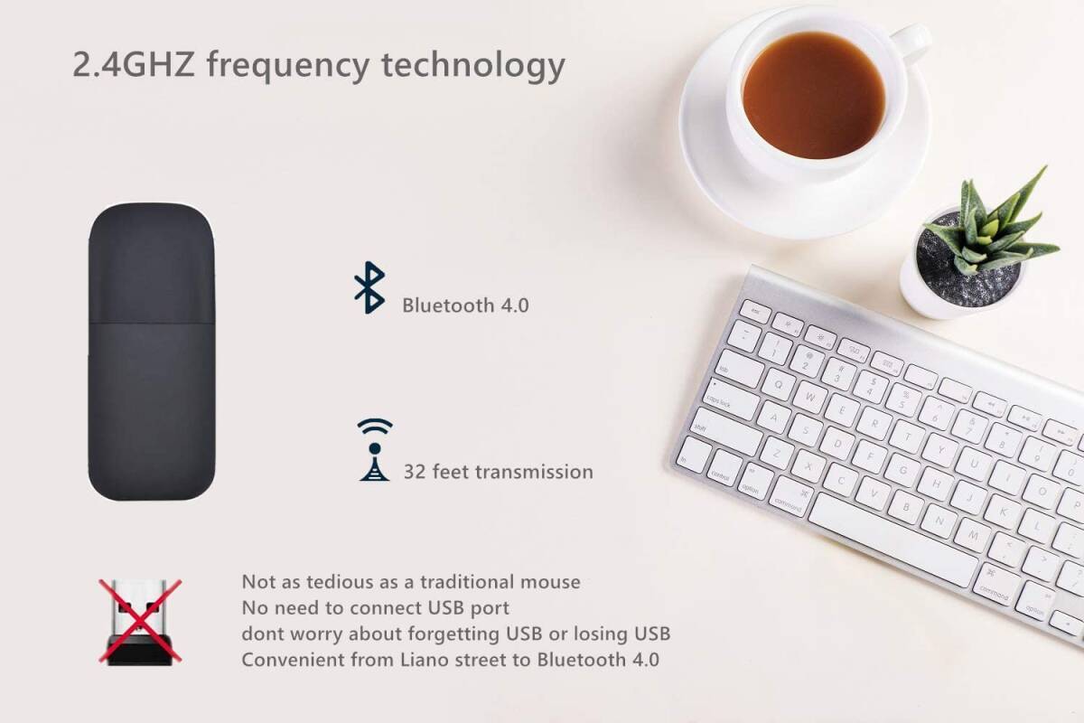 ワイヤレス マウス Bluetooth 無線 静音 薄型 持ち運び便利 iPad/Mac/Windows/Surface/Microsoft Proに対応_画像5