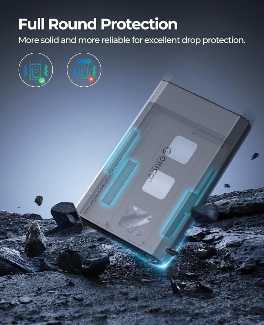 ORICO 3.5インチ HDD ケース 6Gbps USB 3.2 Gen 2 外付けハードディスクケース アルミ 3.5インチ HDD 外付けケース サポート3.5/2.5イン_画像6