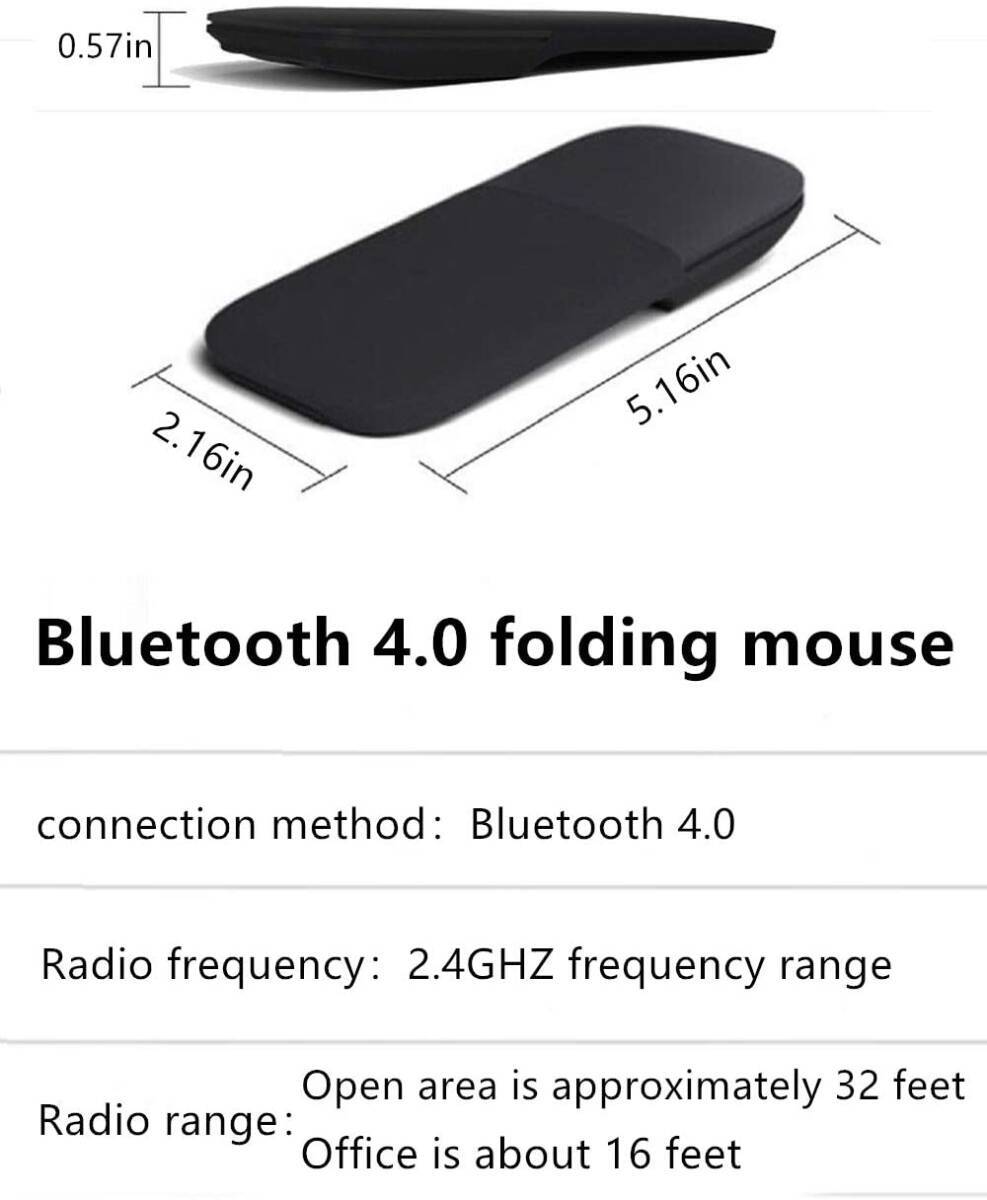 ワイヤレス マウス Bluetooth 無線 静音 薄型 持ち運び便利 iPad/Mac/Windows/Surface/Microsoft Proに対応_画像3