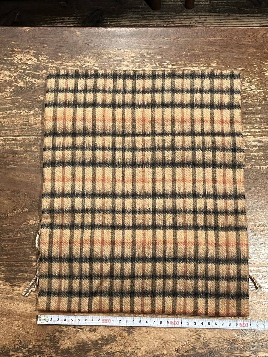【未使用・長期保管品】DAKS ダックス マフラー チェック柄 毛100% カシミア入り ENGLAND 川辺(株) OMU KAWABE_画像8