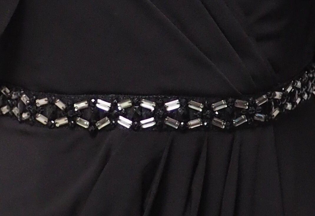 ADRIANNA PAPELL アドリアナパペル　BLACK　ロングフォーマルドレス　「２ 」/ ９号程度_画像7