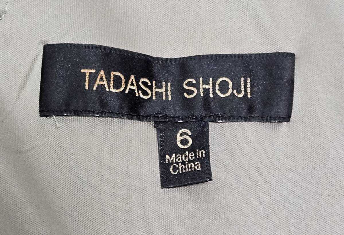 TADASHI SHOJI　タダシショージ　BEIGE/GRAY　ワンピース　「６ 」/ １１号程度_画像7
