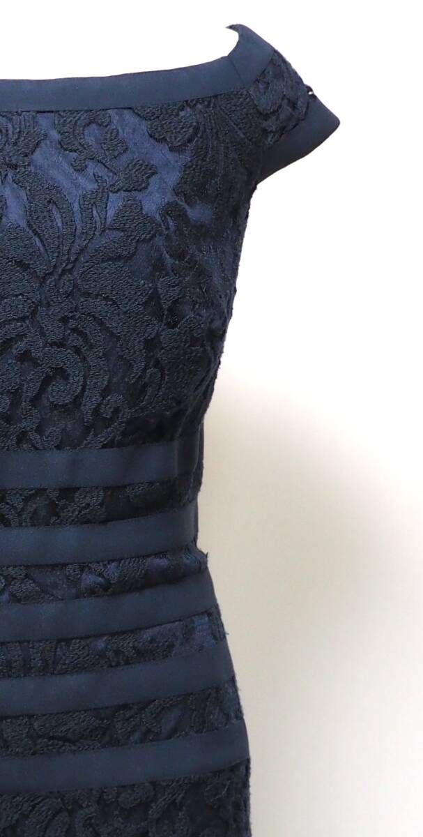 TADASHI SHOJI タダシショージ NAVY ロングフォーマルドレス 「10 」/ 13号程度_画像6