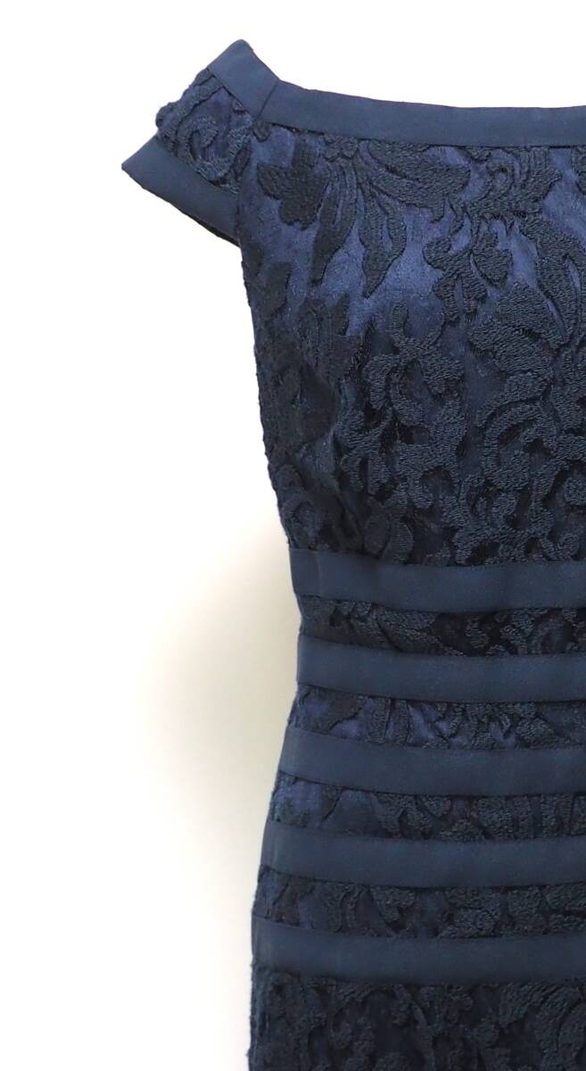 TADASHI SHOJI タダシショージ NAVY ロングフォーマルドレス 「10 」/ 13号程度_画像5